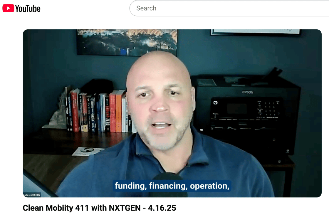 Youtube Video for NXTGEN Clean Mobility 411